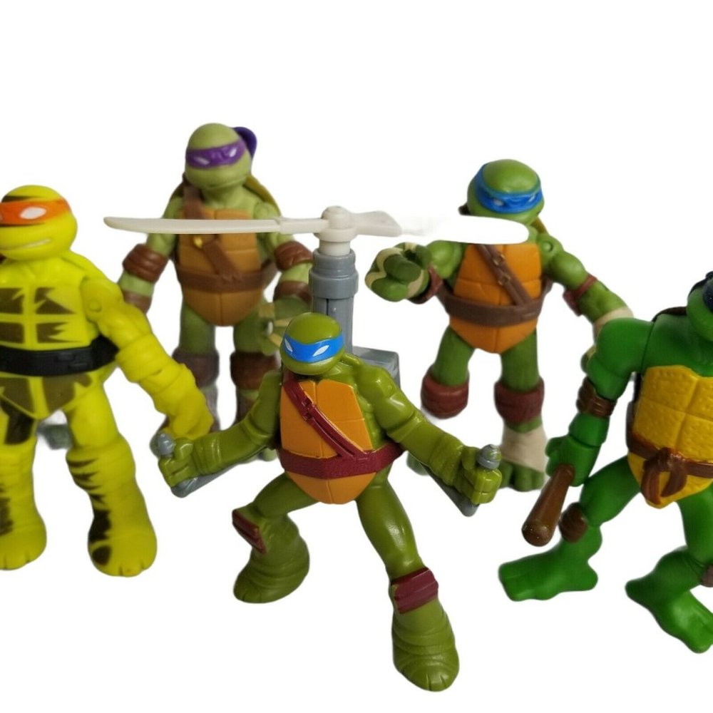 Teenage Mutant Ninja Turtles Action Figure Toy Lot 2012 Viacom 4 inches TMNT - Picture 4 of 8